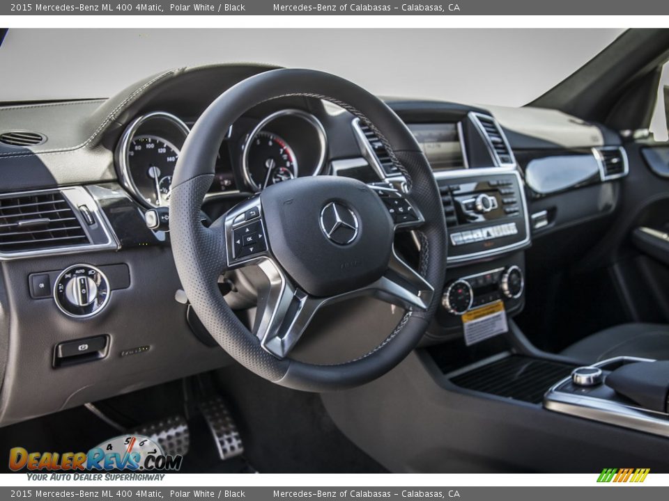 2015 Mercedes-Benz ML 400 4Matic Polar White / Black Photo #5