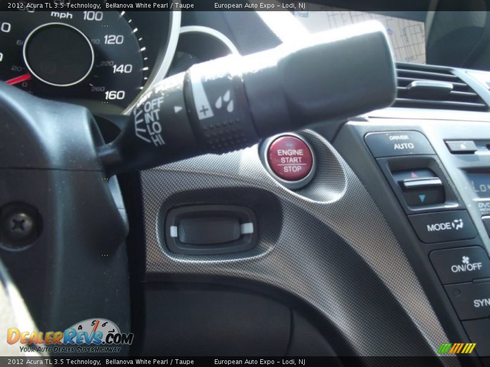 2012 Acura TL 3.5 Technology Bellanova White Pearl / Taupe Photo #24