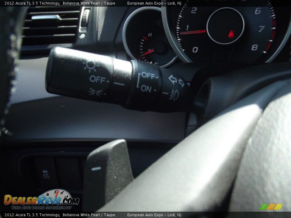 2012 Acura TL 3.5 Technology Bellanova White Pearl / Taupe Photo #25