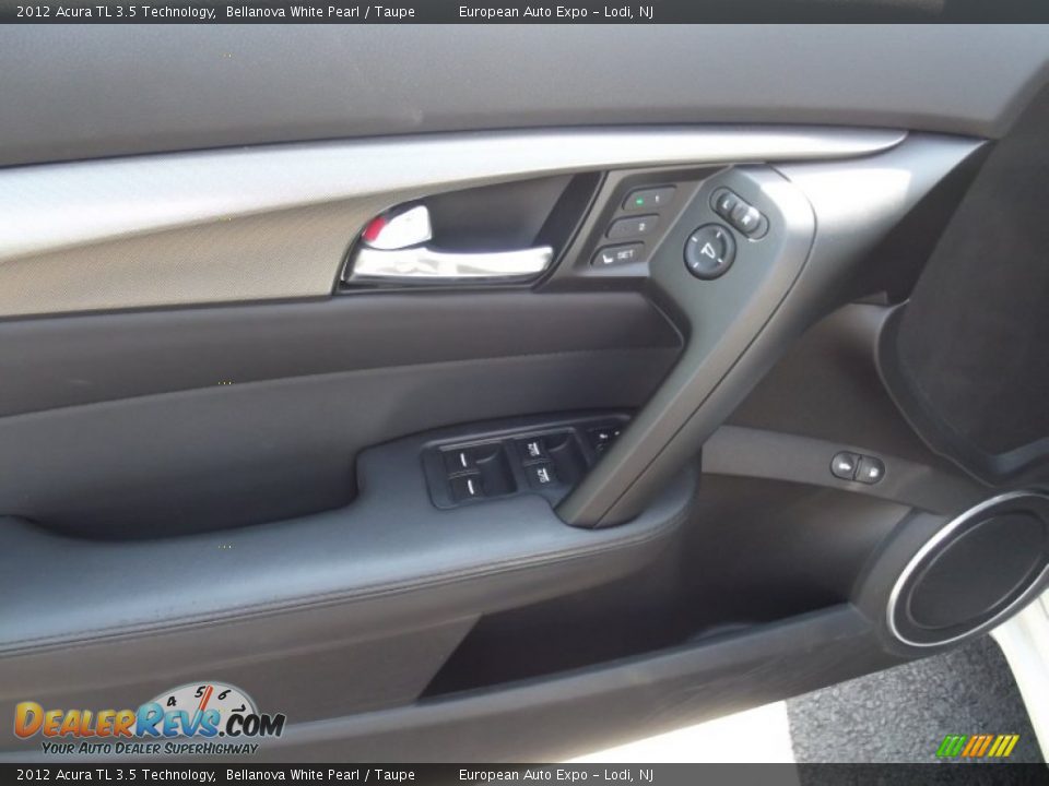 2012 Acura TL 3.5 Technology Bellanova White Pearl / Taupe Photo #31