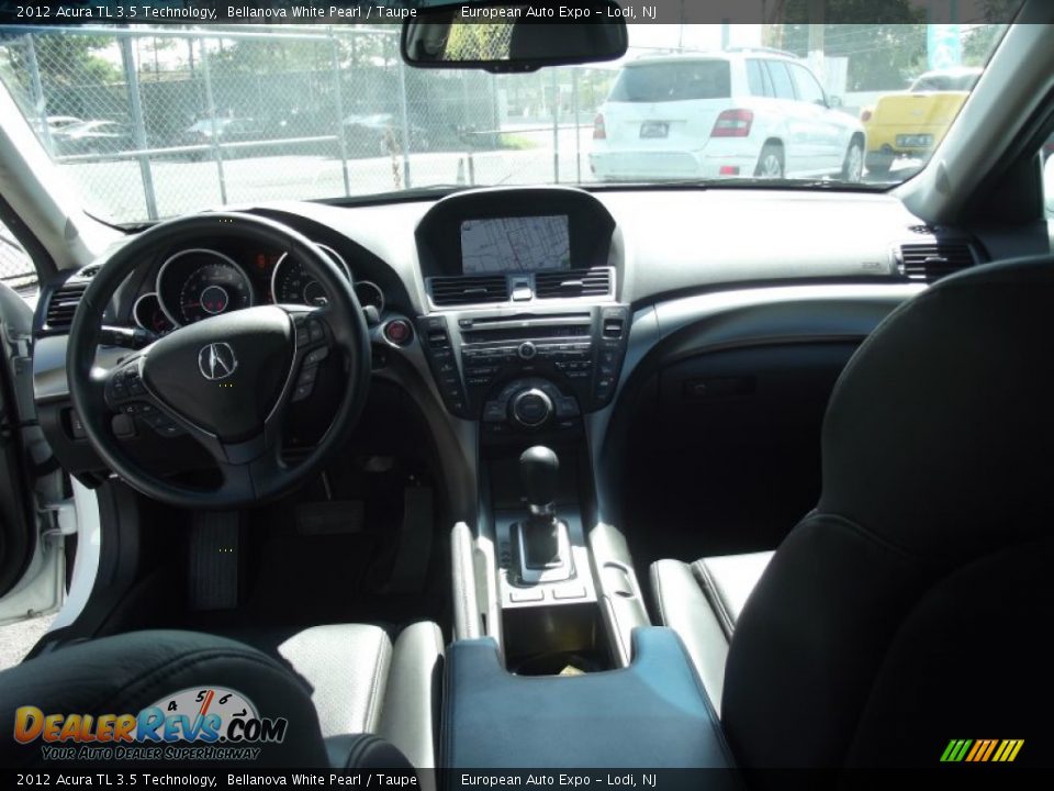 2012 Acura TL 3.5 Technology Bellanova White Pearl / Taupe Photo #33