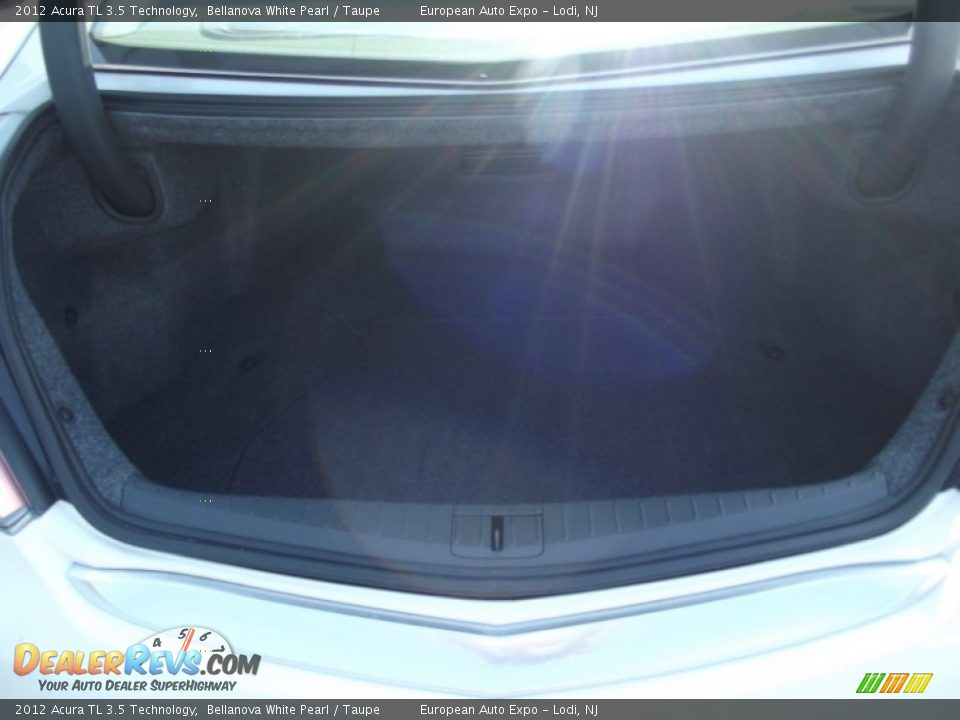 2012 Acura TL 3.5 Technology Bellanova White Pearl / Taupe Photo #34