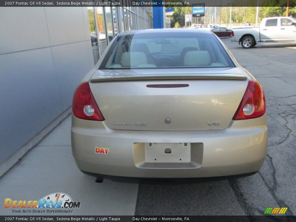 2007 Pontiac G6 V6 Sedan Sedona Beige Metallic / Light Taupe Photo #5