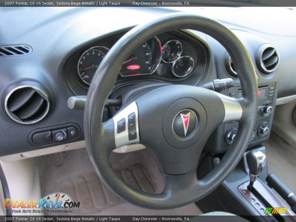 2007 Pontiac G6 V6 Sedan Sedona Beige Metallic / Light Taupe Photo #21