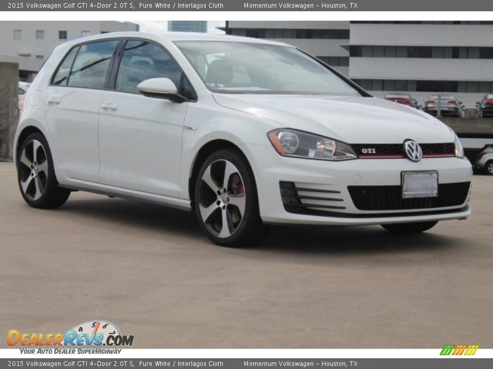 2015 Volkswagen Golf GTI 4-Door 2.0T S Pure White / Interlagos Cloth Photo #1