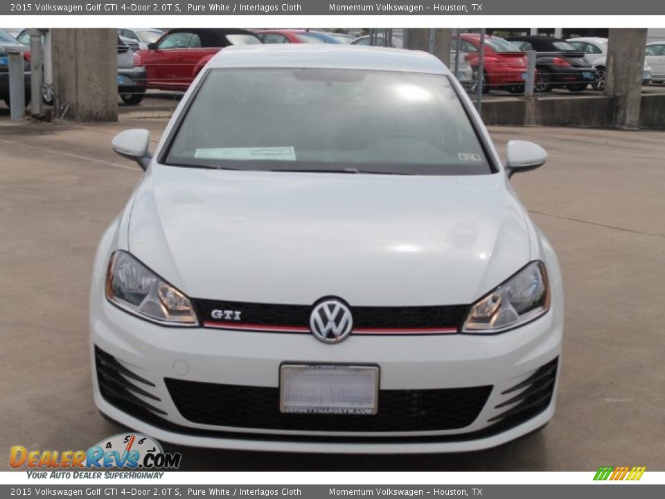 2015 Volkswagen Golf GTI 4-Door 2.0T S Pure White / Interlagos Cloth Photo #2