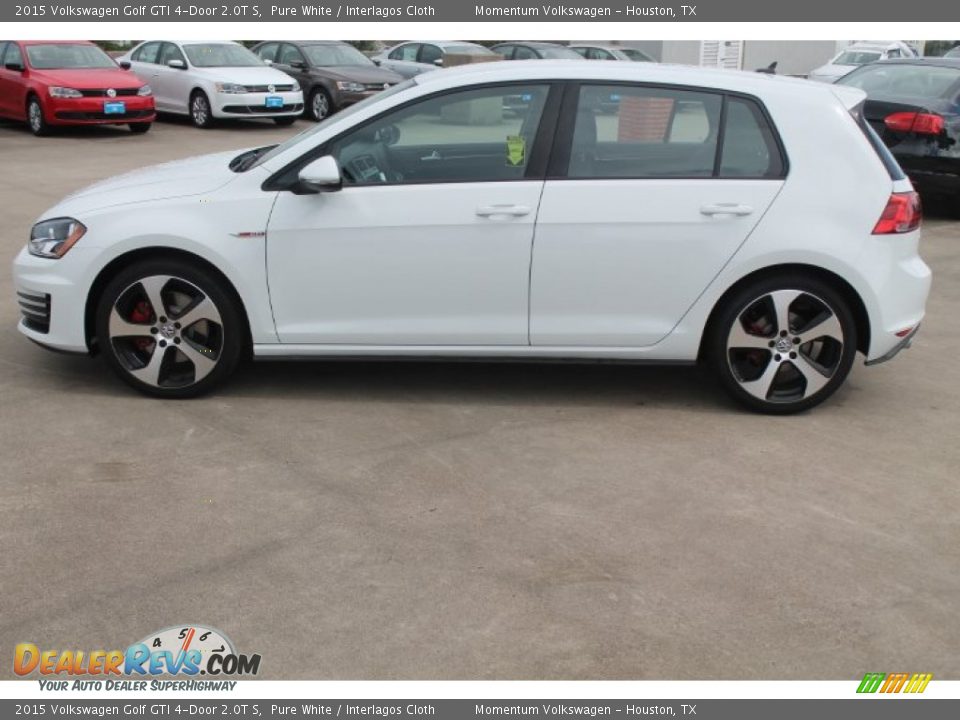 2015 Volkswagen Golf GTI 4-Door 2.0T S Pure White / Interlagos Cloth Photo #5