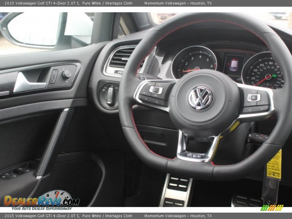 2015 Volkswagen Golf GTI 4-Door 2.0T S Pure White / Interlagos Cloth Photo #20