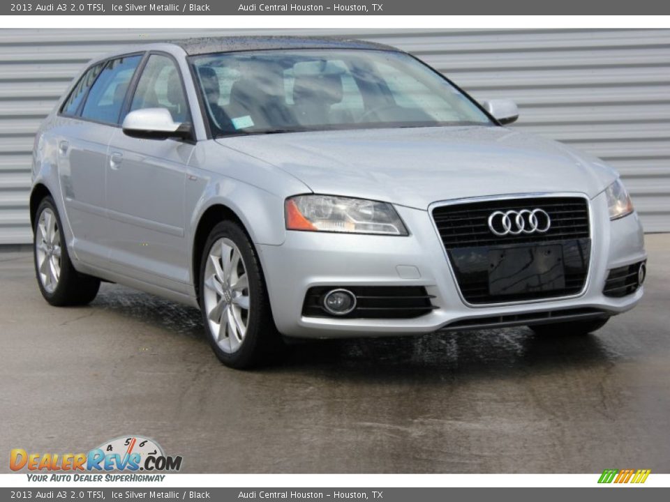 2013 Audi A3 2.0 TFSI Ice Silver Metallic / Black Photo #1