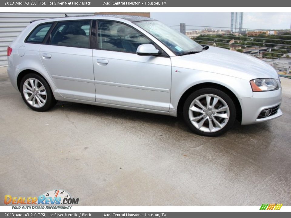 2013 Audi A3 2.0 TFSI Ice Silver Metallic / Black Photo #9