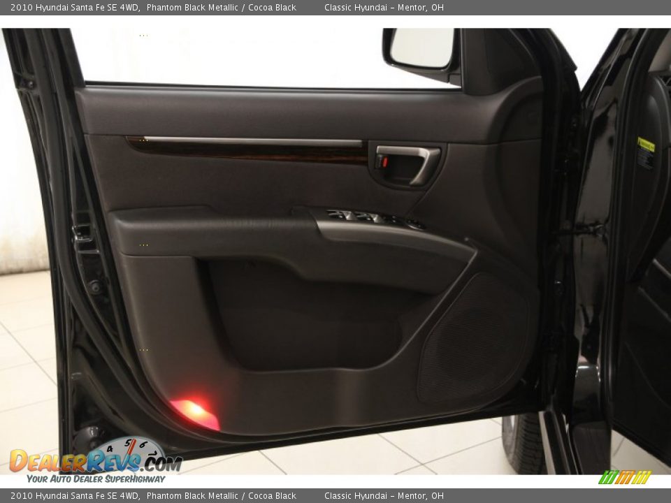 2010 Hyundai Santa Fe SE 4WD Phantom Black Metallic / Cocoa Black Photo #4