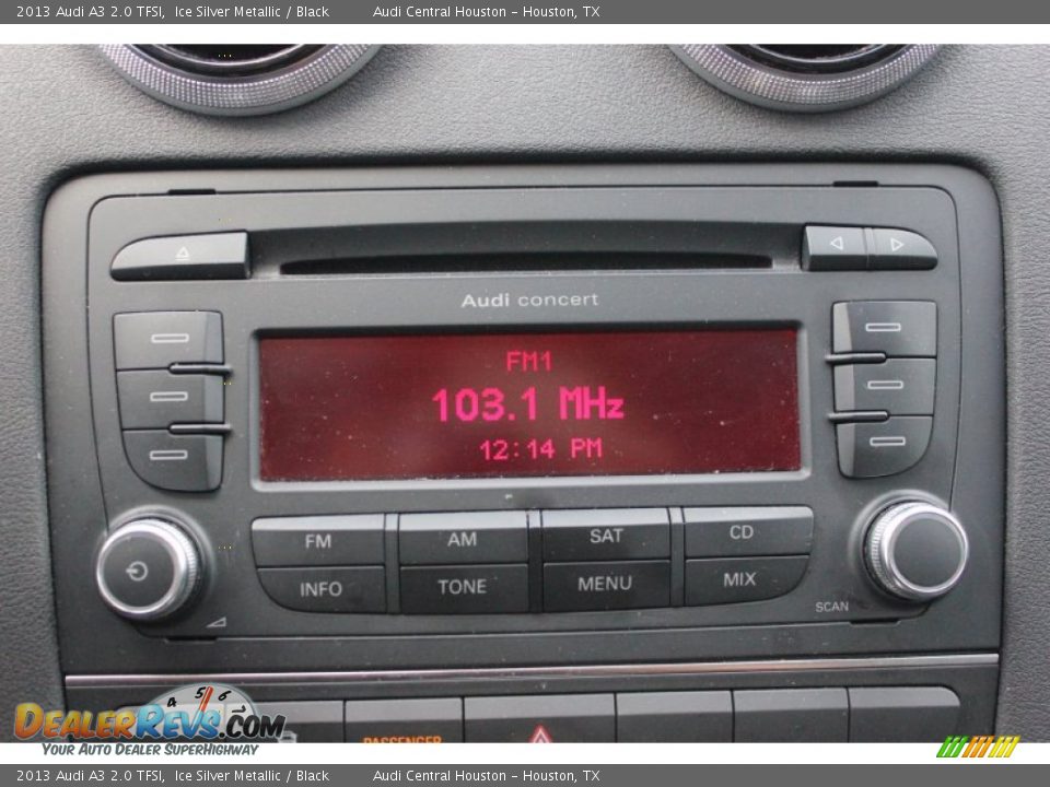 2013 Audi A3 2.0 TFSI Ice Silver Metallic / Black Photo #16