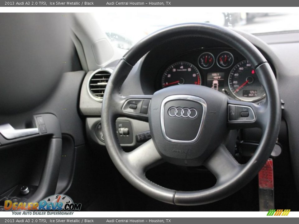 2013 Audi A3 2.0 TFSI Ice Silver Metallic / Black Photo #26