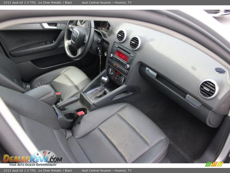 2013 Audi A3 2.0 TFSI Ice Silver Metallic / Black Photo #32