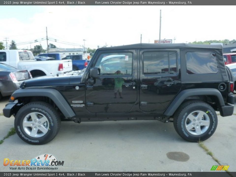 Black 2015 Jeep Wrangler Unlimited Sport S 4x4 Photo #2