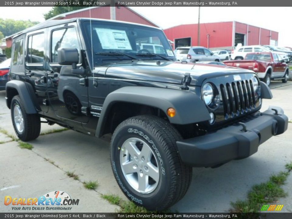 2015 Jeep Wrangler Unlimited Sport S 4x4 Black / Black Photo #6