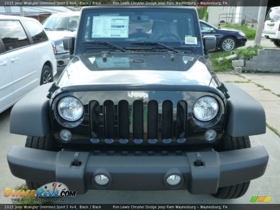 2015 Jeep Wrangler Unlimited Sport S 4x4 Black / Black Photo #7