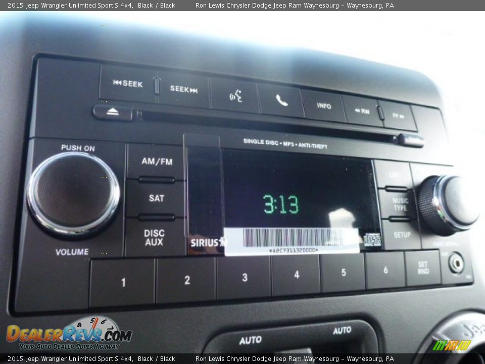 Audio System of 2015 Jeep Wrangler Unlimited Sport S 4x4 Photo #14