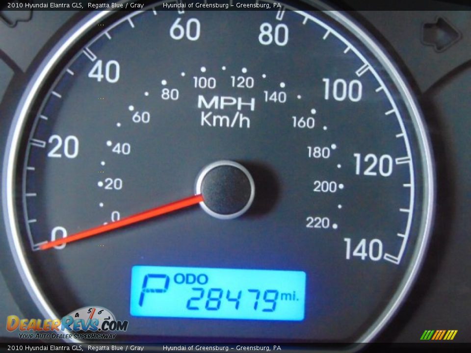 2010 Hyundai Elantra GLS Regatta Blue / Gray Photo #25