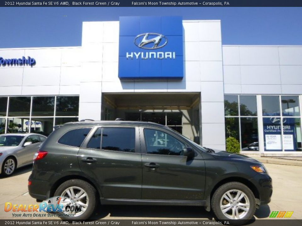 2012 Hyundai Santa Fe SE V6 AWD Black Forest Green / Gray Photo #1