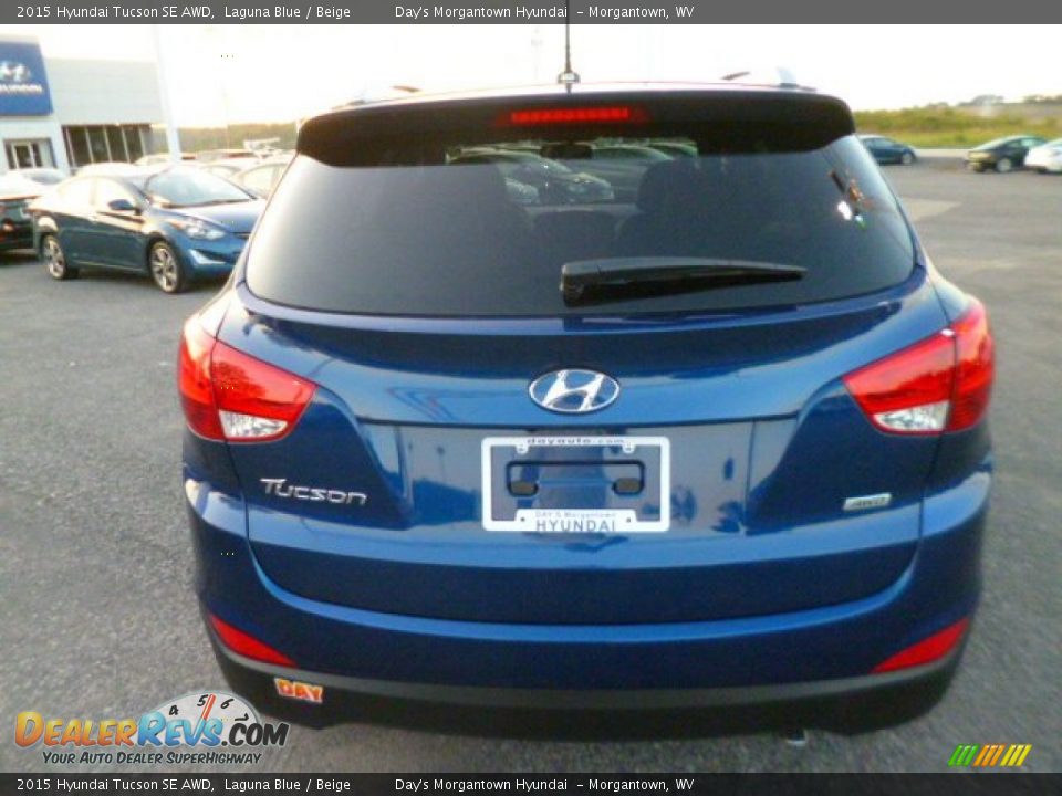 2015 Hyundai Tucson SE AWD Laguna Blue / Beige Photo #6
