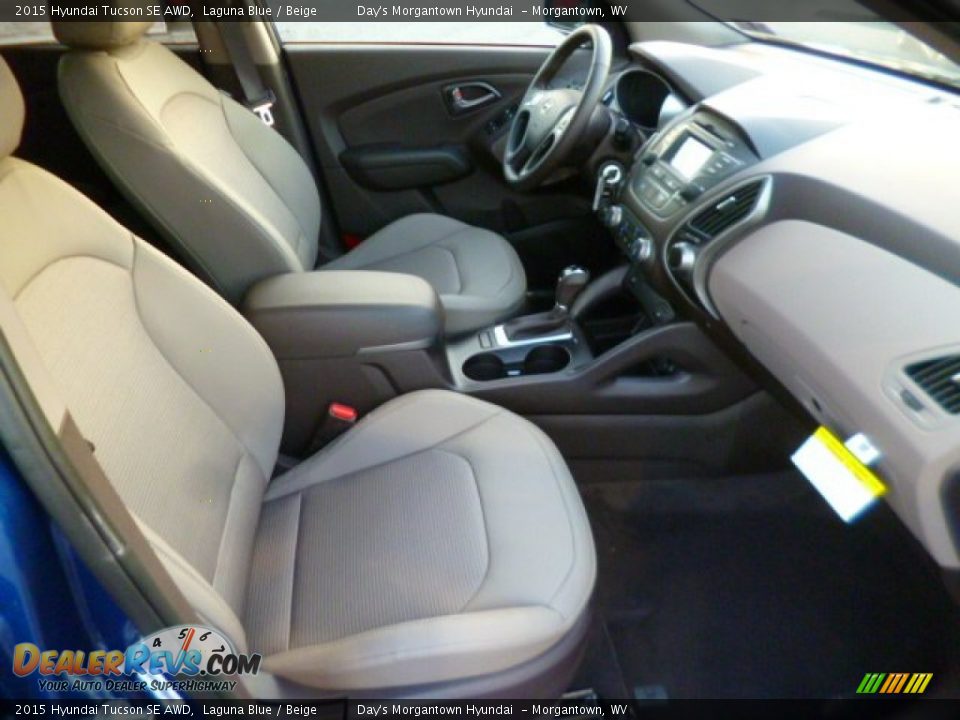 2015 Hyundai Tucson SE AWD Laguna Blue / Beige Photo #10