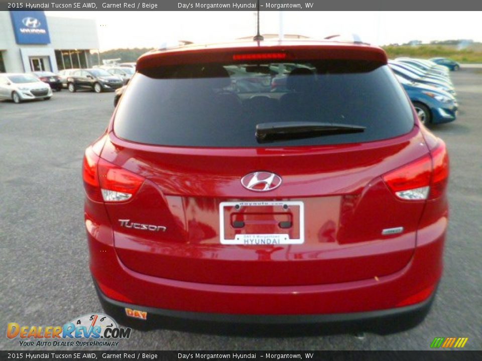 2015 Hyundai Tucson SE AWD Garnet Red / Beige Photo #6