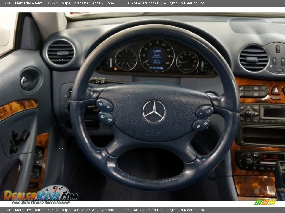 2003 Mercedes-Benz CLK 320 Coupe Alabaster White / Stone Photo #21