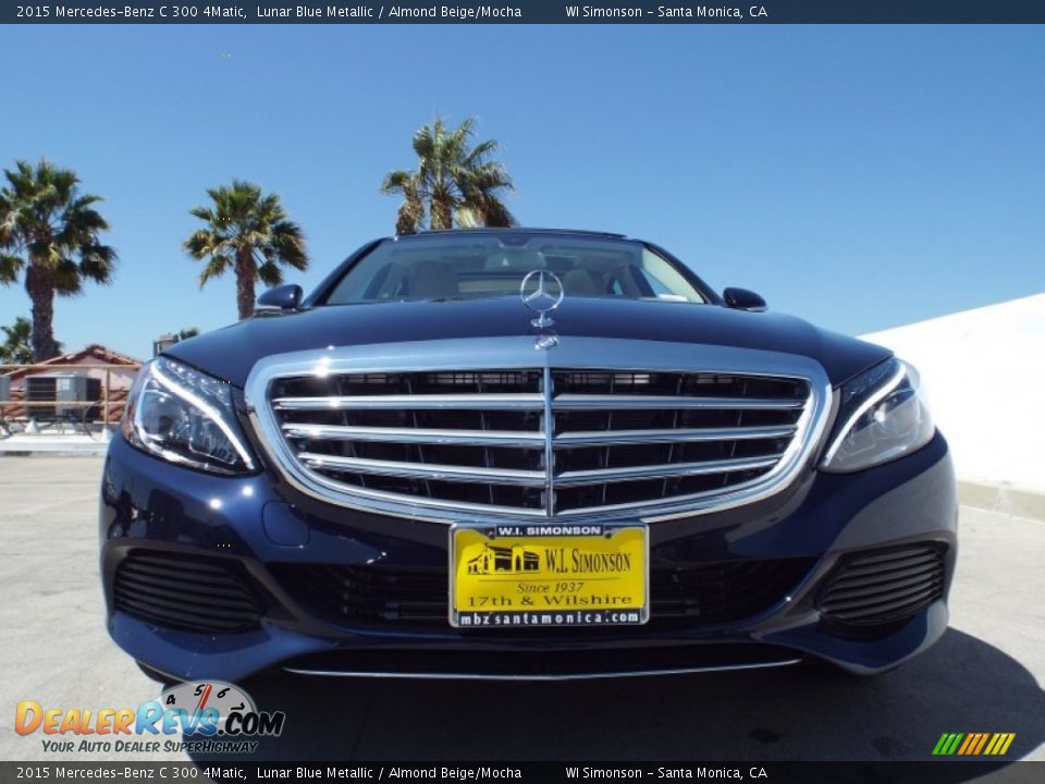 2015 Mercedes-Benz C 300 4Matic Lunar Blue Metallic / Almond Beige/Mocha Photo #2