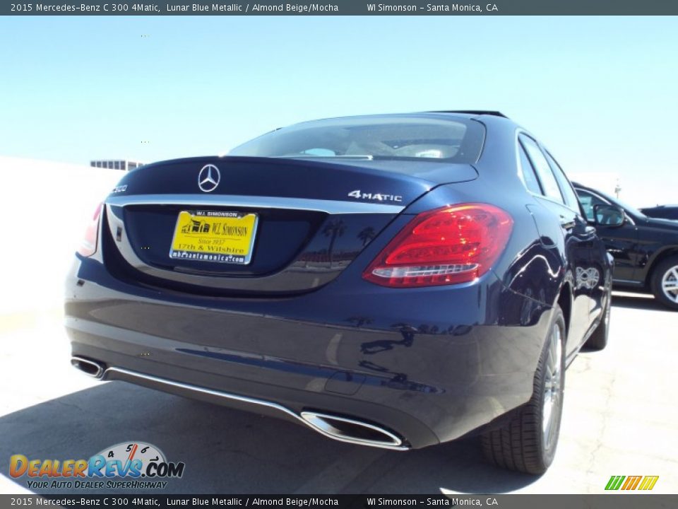 2015 Mercedes-Benz C 300 4Matic Lunar Blue Metallic / Almond Beige/Mocha Photo #4