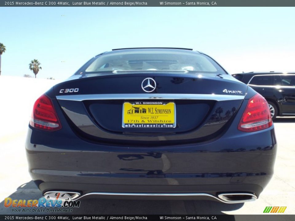 2015 Mercedes-Benz C 300 4Matic Lunar Blue Metallic / Almond Beige/Mocha Photo #5