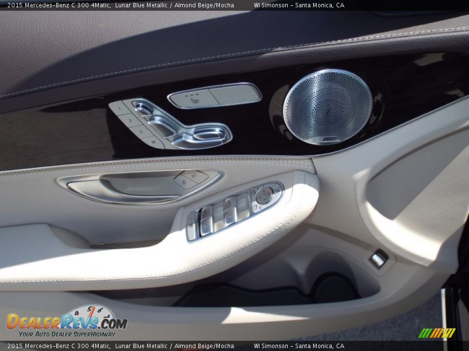 2015 Mercedes-Benz C 300 4Matic Lunar Blue Metallic / Almond Beige/Mocha Photo #6