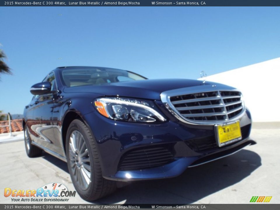 2015 Mercedes-Benz C 300 4Matic Lunar Blue Metallic / Almond Beige/Mocha Photo #11