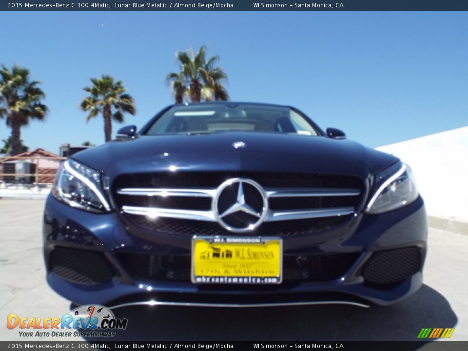 2015 Mercedes-Benz C 300 4Matic Lunar Blue Metallic / Almond Beige/Mocha Photo #2