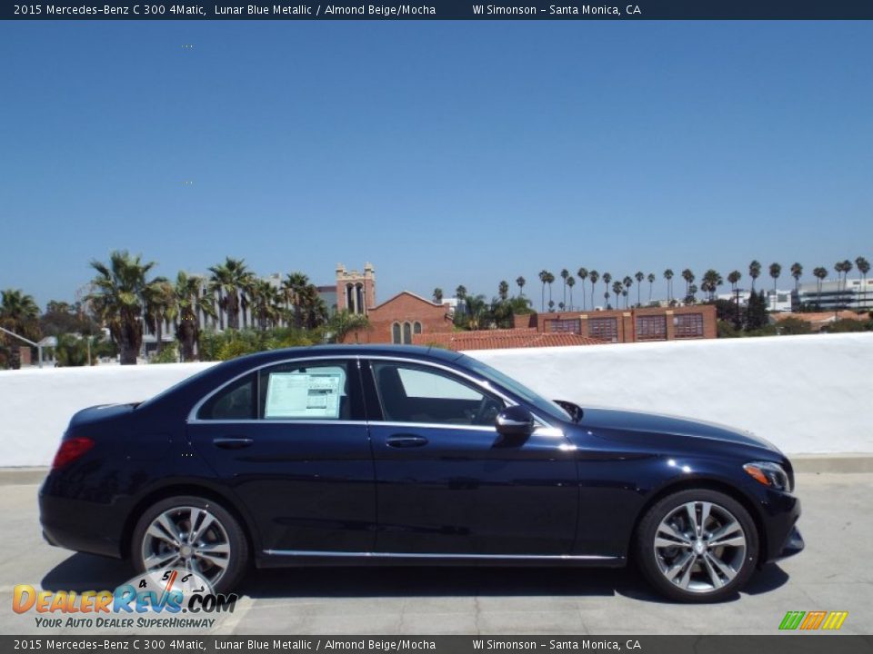 2015 Mercedes-Benz C 300 4Matic Lunar Blue Metallic / Almond Beige/Mocha Photo #3