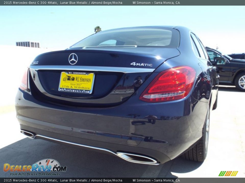 2015 Mercedes-Benz C 300 4Matic Lunar Blue Metallic / Almond Beige/Mocha Photo #4