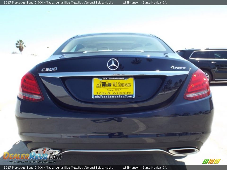 2015 Mercedes-Benz C 300 4Matic Lunar Blue Metallic / Almond Beige/Mocha Photo #5