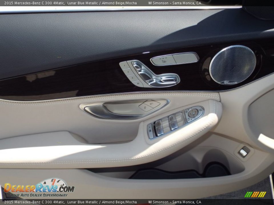 2015 Mercedes-Benz C 300 4Matic Lunar Blue Metallic / Almond Beige/Mocha Photo #6
