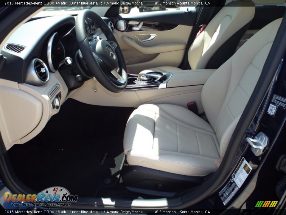 2015 Mercedes-Benz C 300 4Matic Lunar Blue Metallic / Almond Beige/Mocha Photo #7