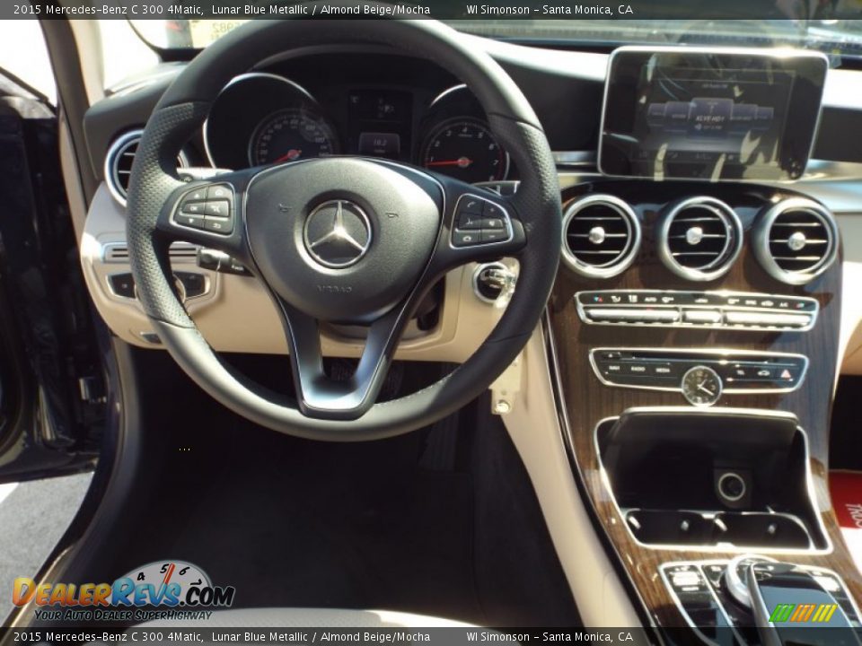 2015 Mercedes-Benz C 300 4Matic Lunar Blue Metallic / Almond Beige/Mocha Photo #9