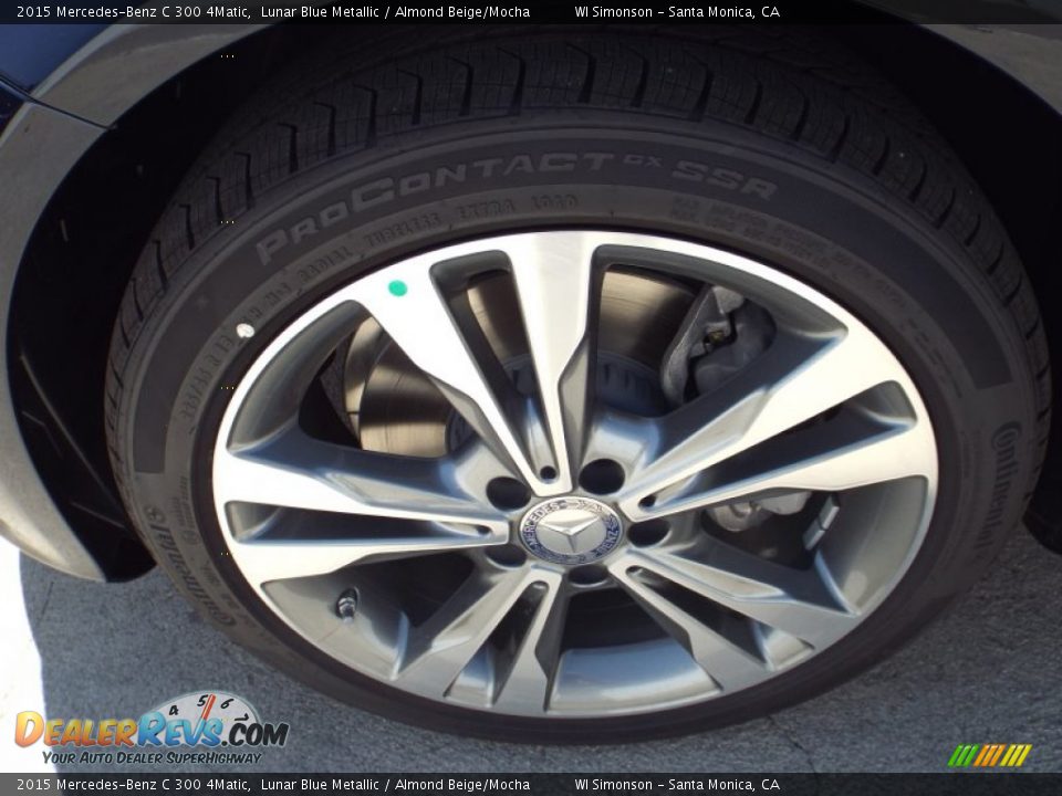 2015 Mercedes-Benz C 300 4Matic Lunar Blue Metallic / Almond Beige/Mocha Photo #10