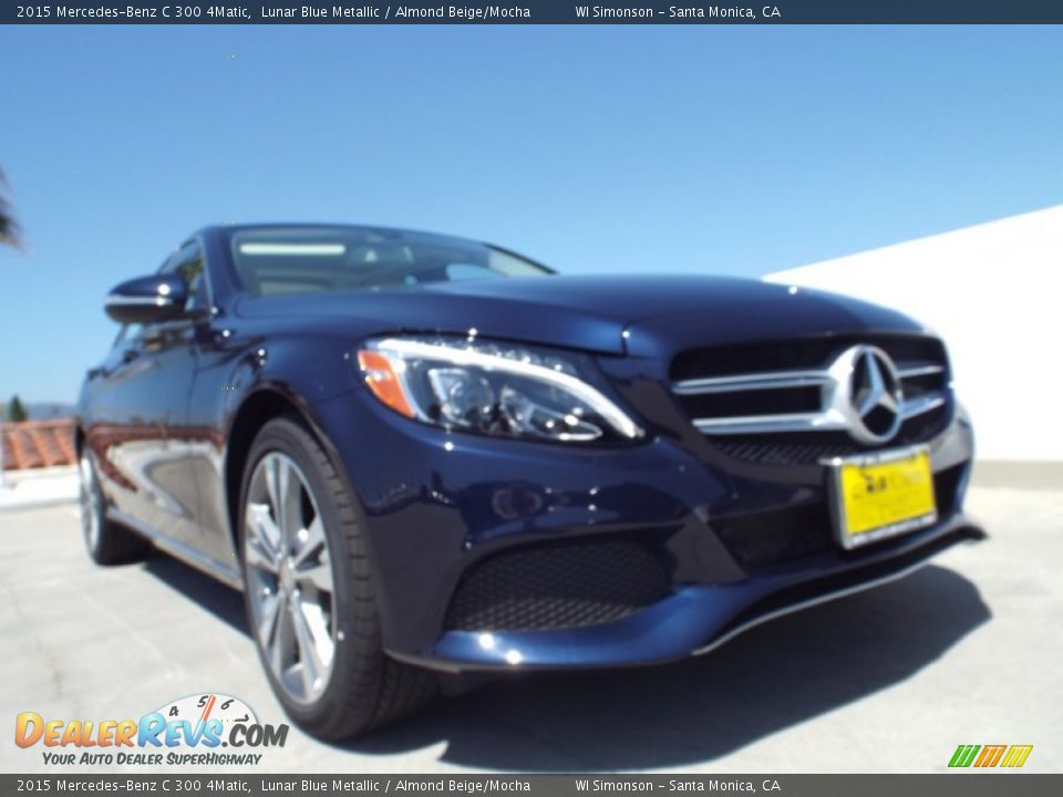 2015 Mercedes-Benz C 300 4Matic Lunar Blue Metallic / Almond Beige/Mocha Photo #11