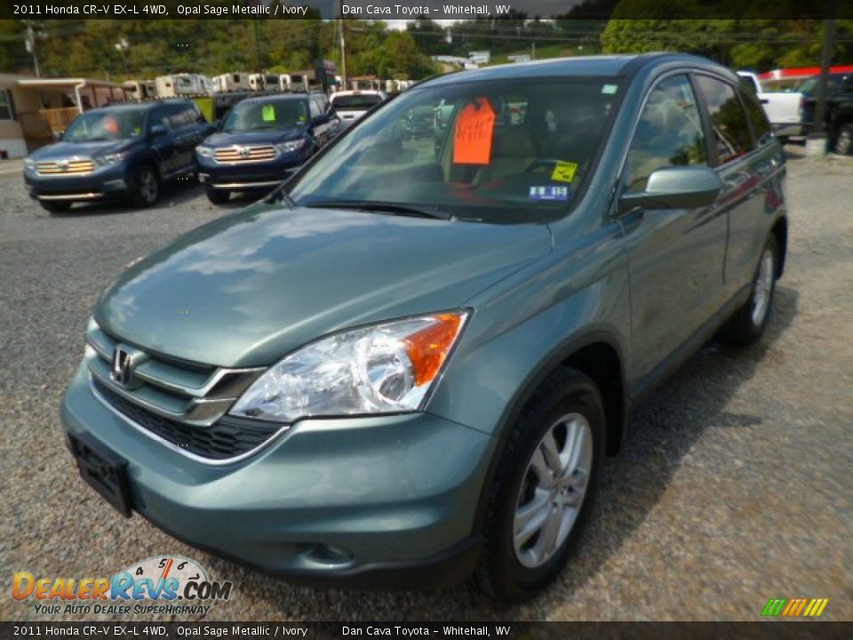 2011 Honda CR-V EX-L 4WD Opal Sage Metallic / Ivory Photo #3