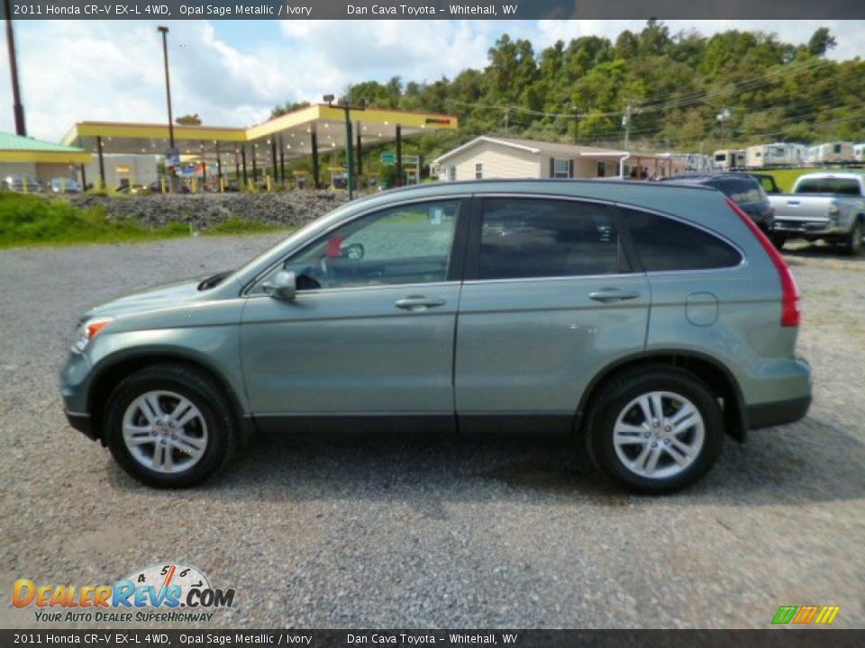 2011 Honda CR-V EX-L 4WD Opal Sage Metallic / Ivory Photo #4