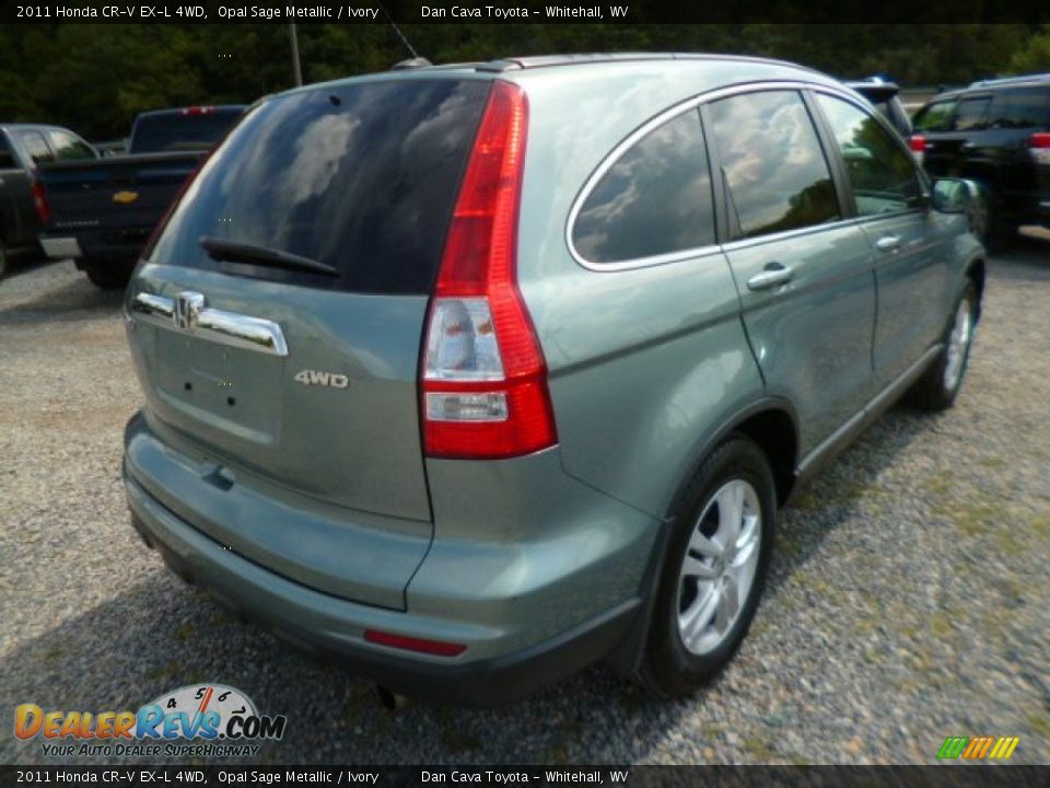 2011 Honda CR-V EX-L 4WD Opal Sage Metallic / Ivory Photo #6