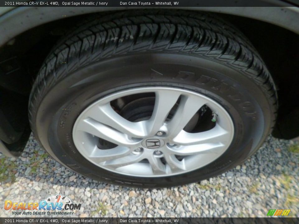 2011 Honda CR-V EX-L 4WD Opal Sage Metallic / Ivory Photo #7