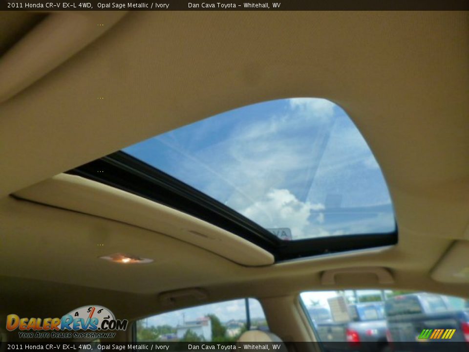 2011 Honda CR-V EX-L 4WD Opal Sage Metallic / Ivory Photo #9