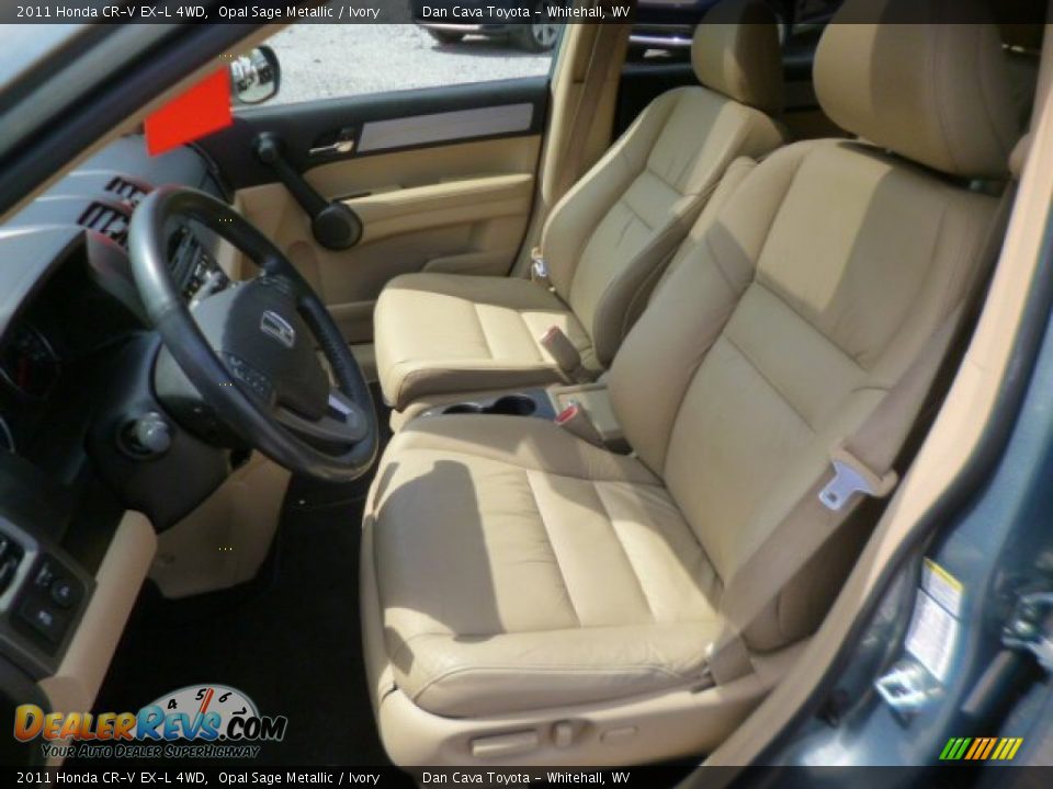 2011 Honda CR-V EX-L 4WD Opal Sage Metallic / Ivory Photo #11