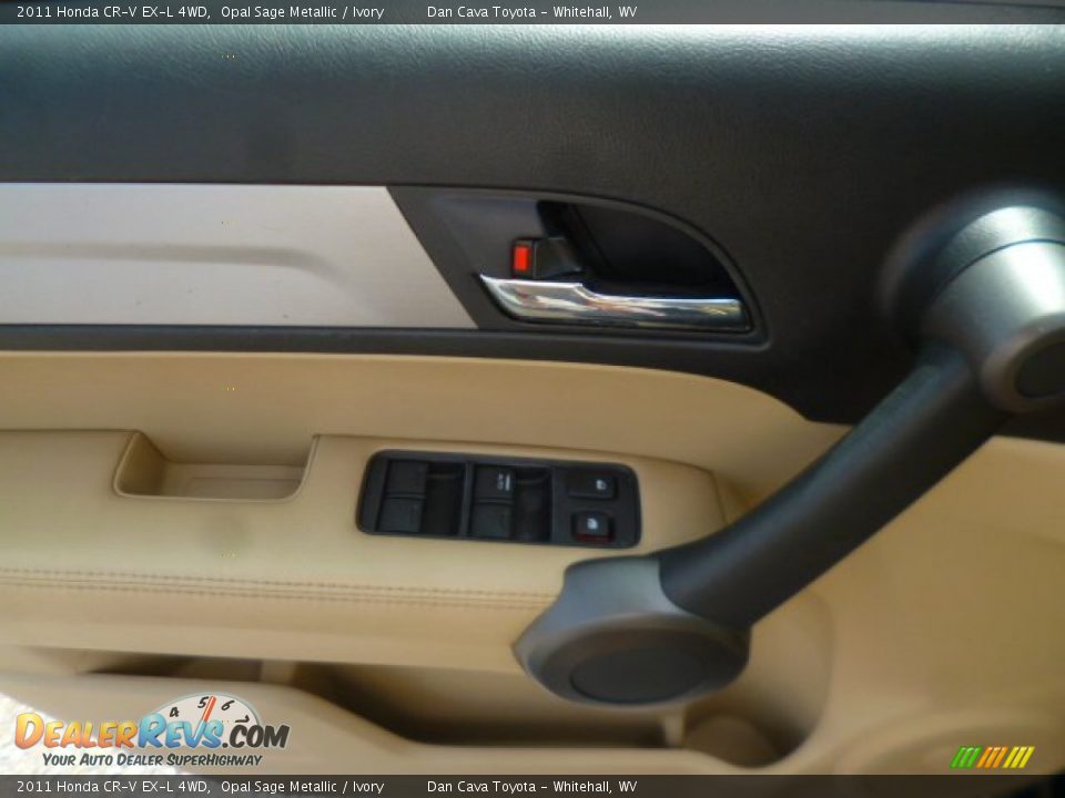 2011 Honda CR-V EX-L 4WD Opal Sage Metallic / Ivory Photo #13