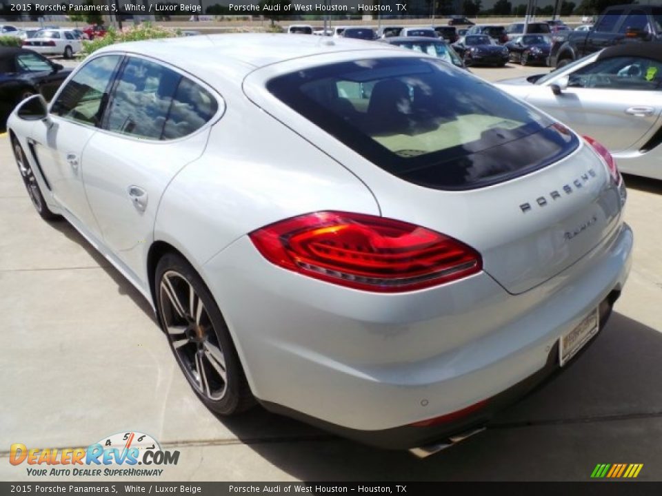 2015 Porsche Panamera S White / Luxor Beige Photo #5